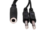 Hosa YPP-106 Y Cable, 1/4 in TSF to Dual 1/4 in TS - Hollywood DJ