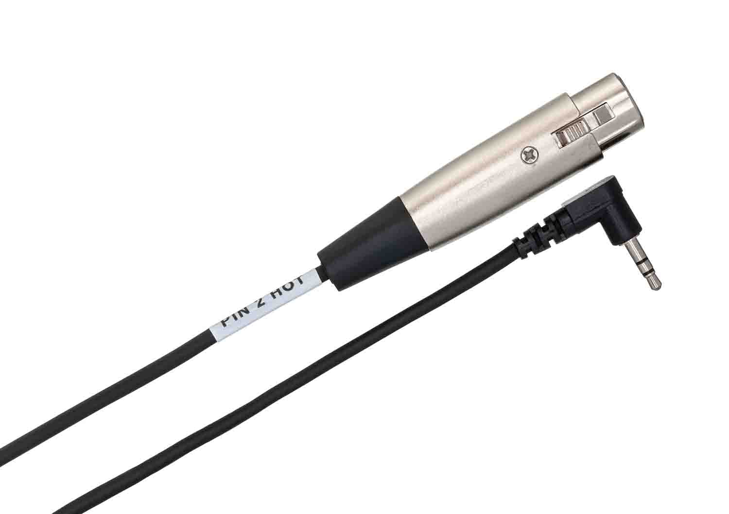 Hosa XVM-115F, XLR Female to Right Angle 3.5mm TRS Male Cable - 15 Foot - Hollywood DJ