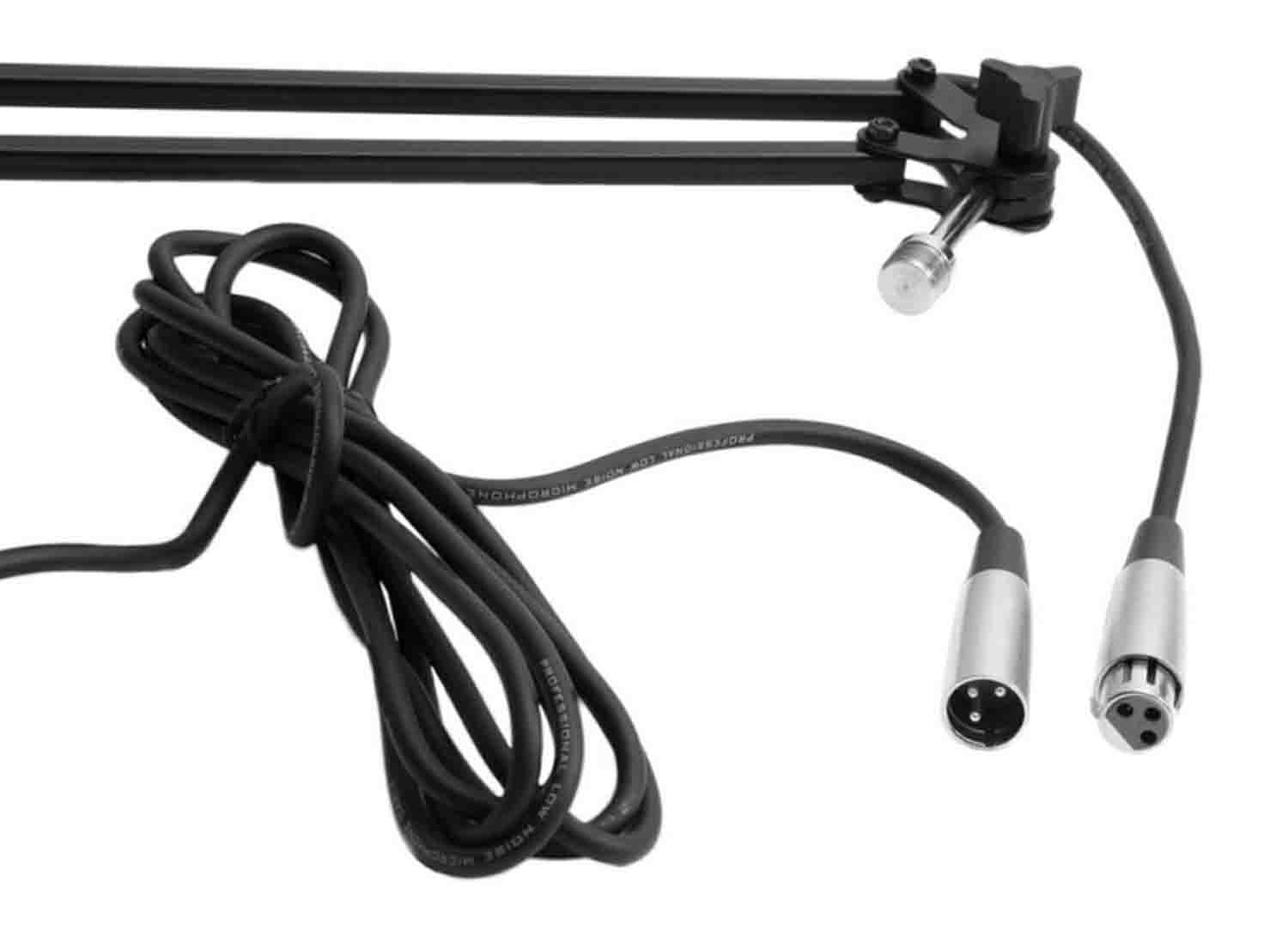 OnStage MBS5000 Broadcast/Webcast Boom Arm with XLR Cable - Hollywood DJ