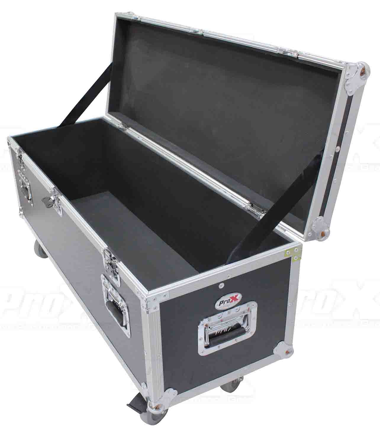 ProX XS-UTL10W Utility Storage Case with 4X 4 Wheels - Silver on Black - Hollywood DJ