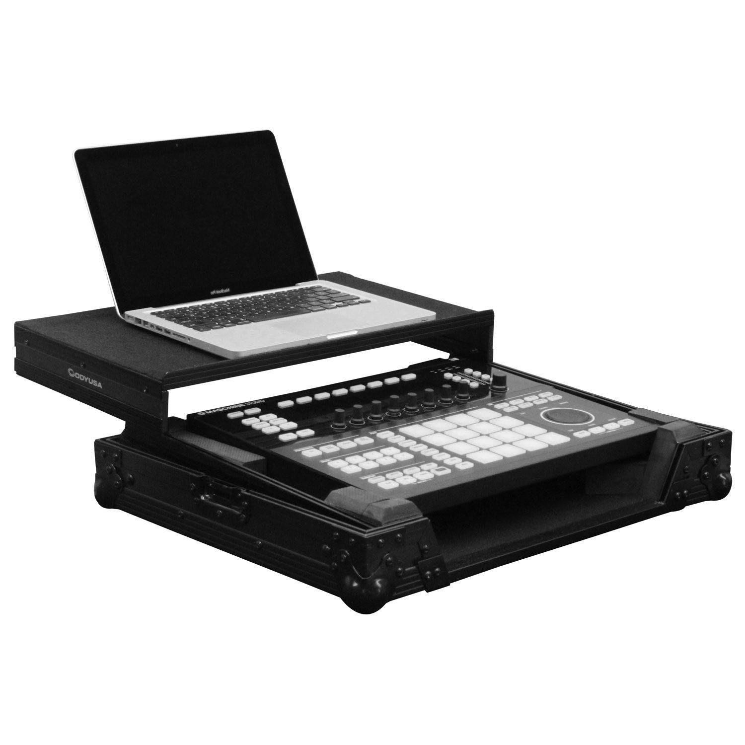 Odyssey FZGSMASCHINESBL Black Native Instruments Maschine Studio Flight Case with Glide Platform - Hollywood DJ