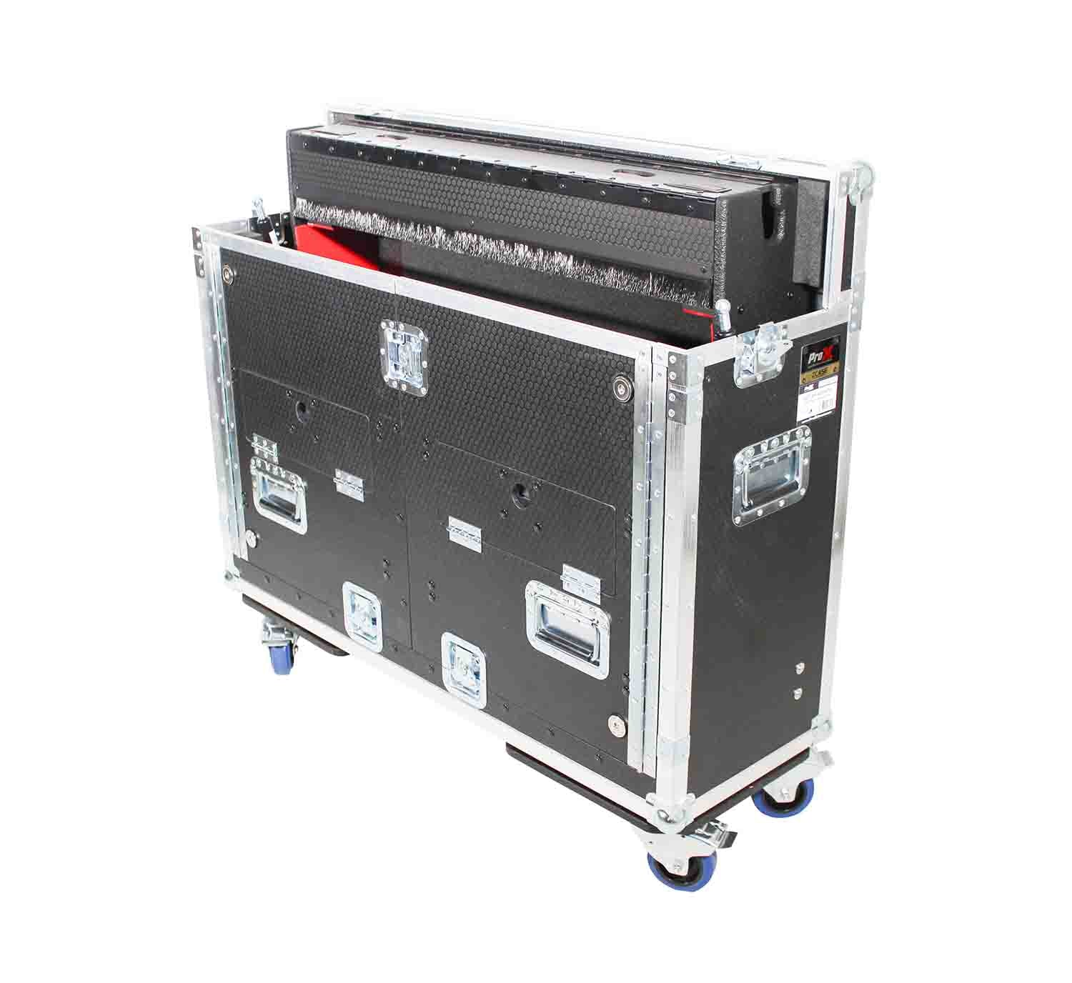 ProX XZF-BX32 2U Behringer X32 Flip-Ready Hydraulic Console Easy Retracting Flight Case with 2U Rack Space - Hollywood DJ