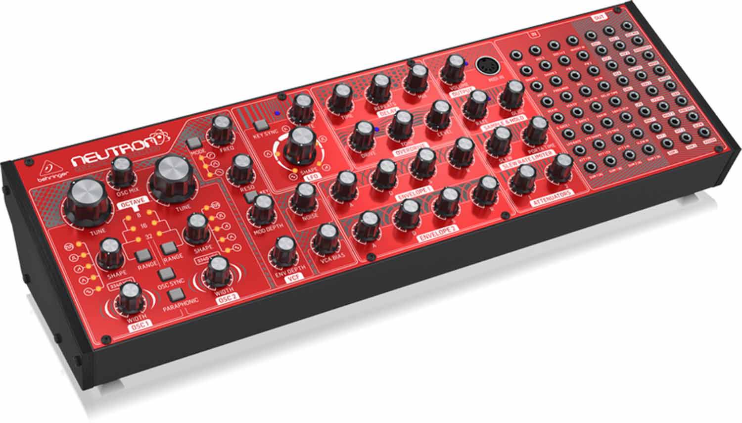 Behringer Neutron Semi Modular And Analog Synthesizer Eurorack Sized Monosynth Module With Multi-Mode VCF - Hollywood DJ