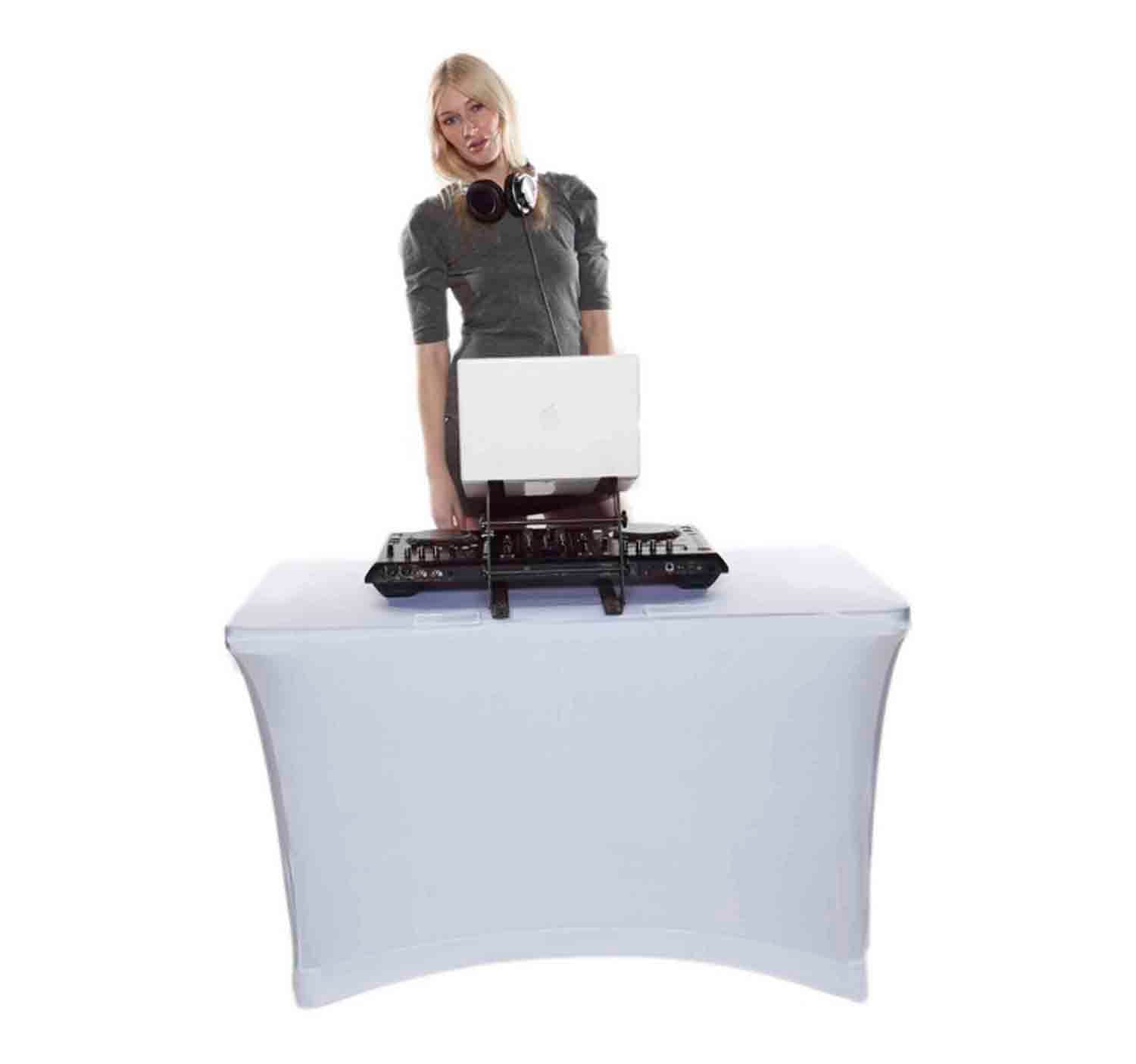 B-Stock: REPLACEMENT SCRIM Scrim King SS-TBL 402-W White 4' Table Scrim with Closed Back - Hollywood DJ