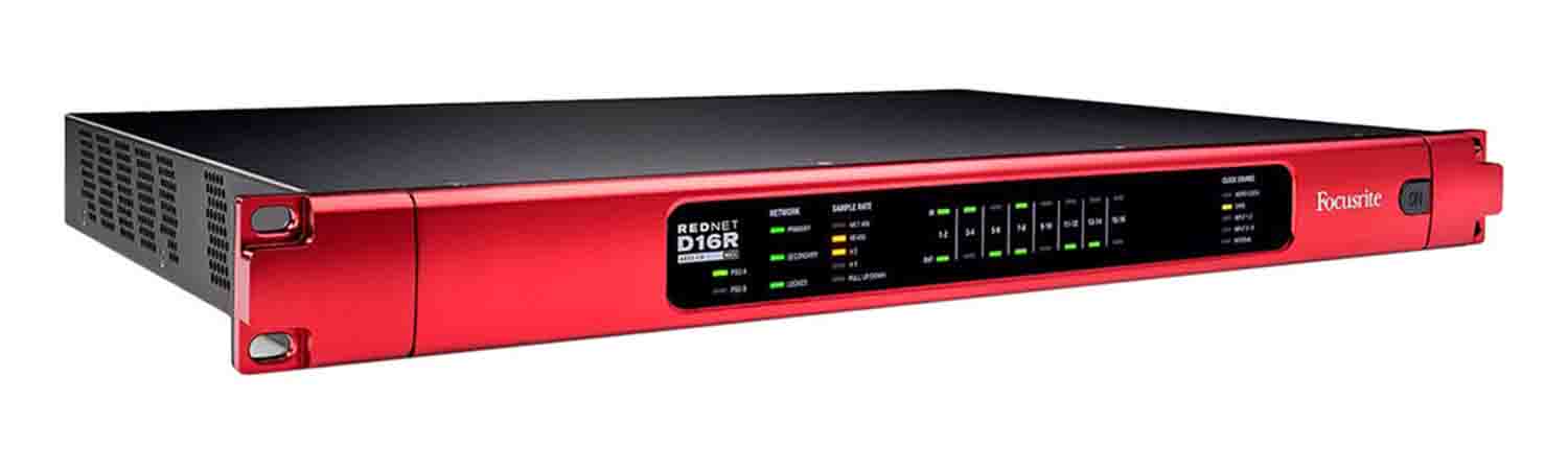 Focusrite Pro RedNet D16R MkII Rackmount 16x16 Dante Digital Audio Interface - Hollywood DJ