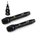 Gemini Sound GMU-M200, Dual Handheld UHF Wireless Microphone System with Plug-In Receiver - Hollywood DJ