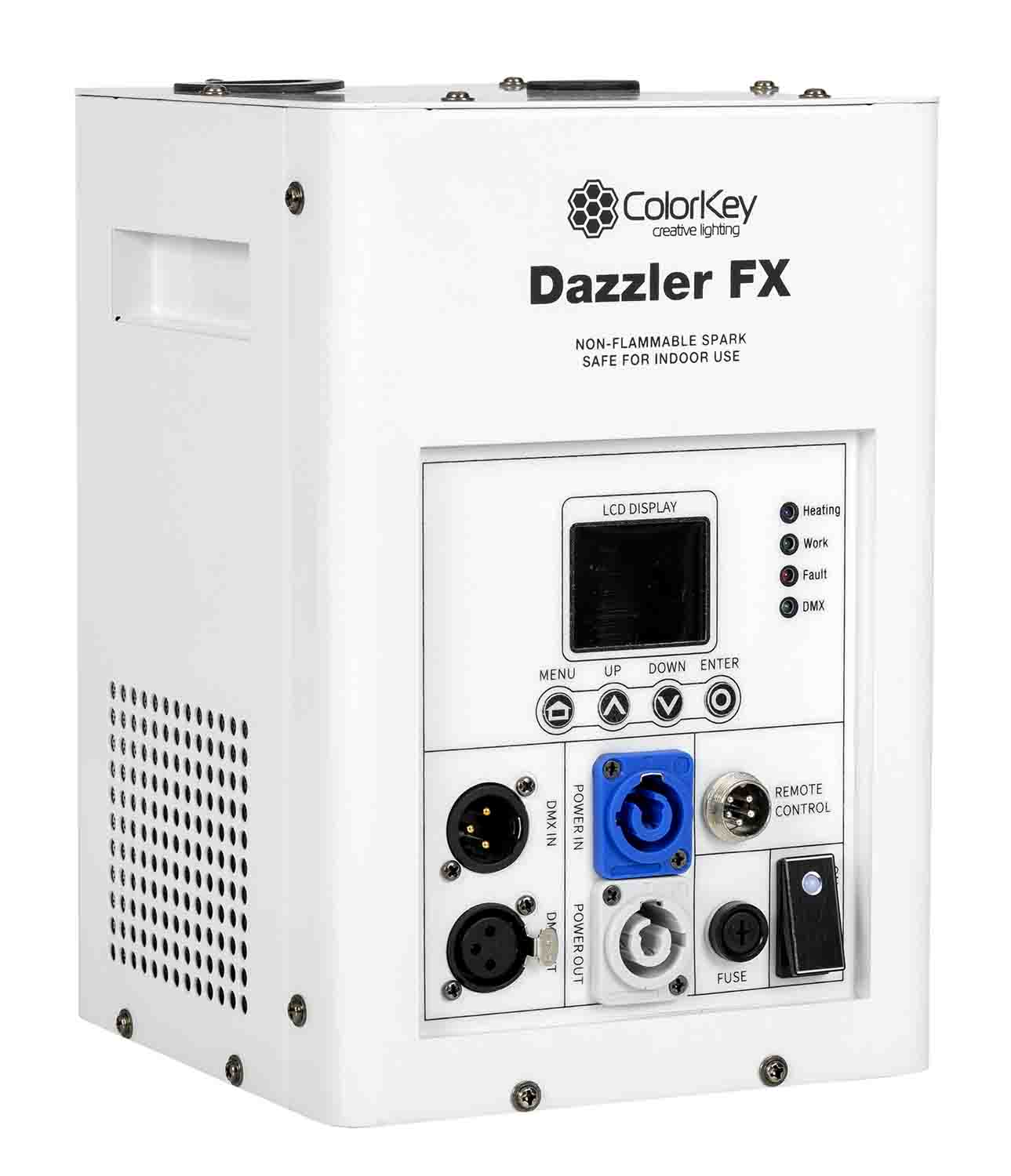 Colorkey CKU-7703-KIT Cold Spark Machine Bundle 2 Dazzlers with Road Case - White - Hollywood DJ
