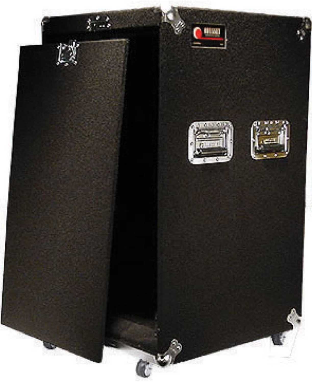 Odyssey CRP18W, Carpeted Pro 18U Rack Case with Wheels - Black