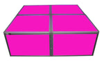 ProX XSA-2X2-16 LUMOStage 16-Inch High Acrylic Platform Riser Section with Clamps And 2 Side Acrylic Covers - Hollywood DJ