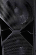 BassBoss BB-ZV28-MK3 Dual 18-Inch Active Subwoofer - Black - Hollywood DJ