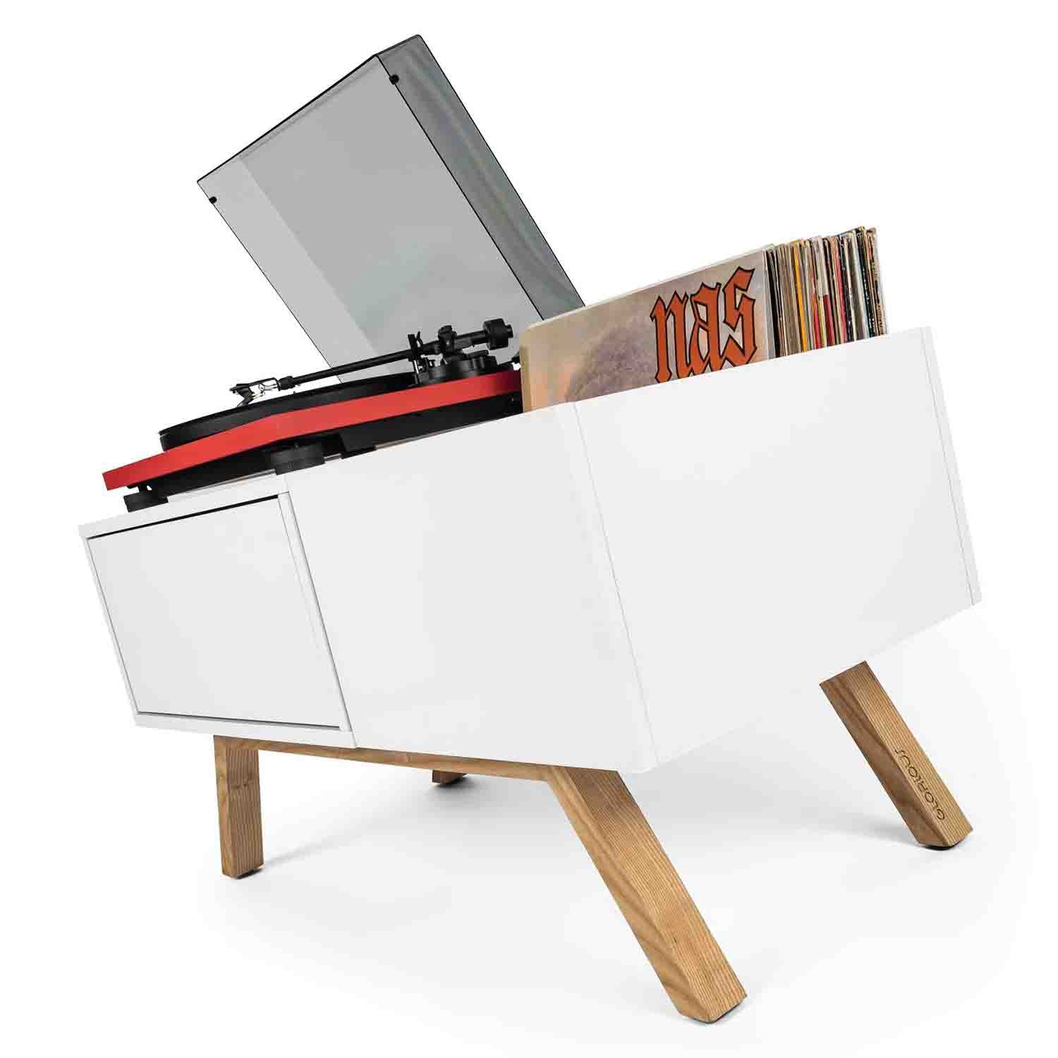 Glorious Turntable Lowboard - White - Hollywood DJ