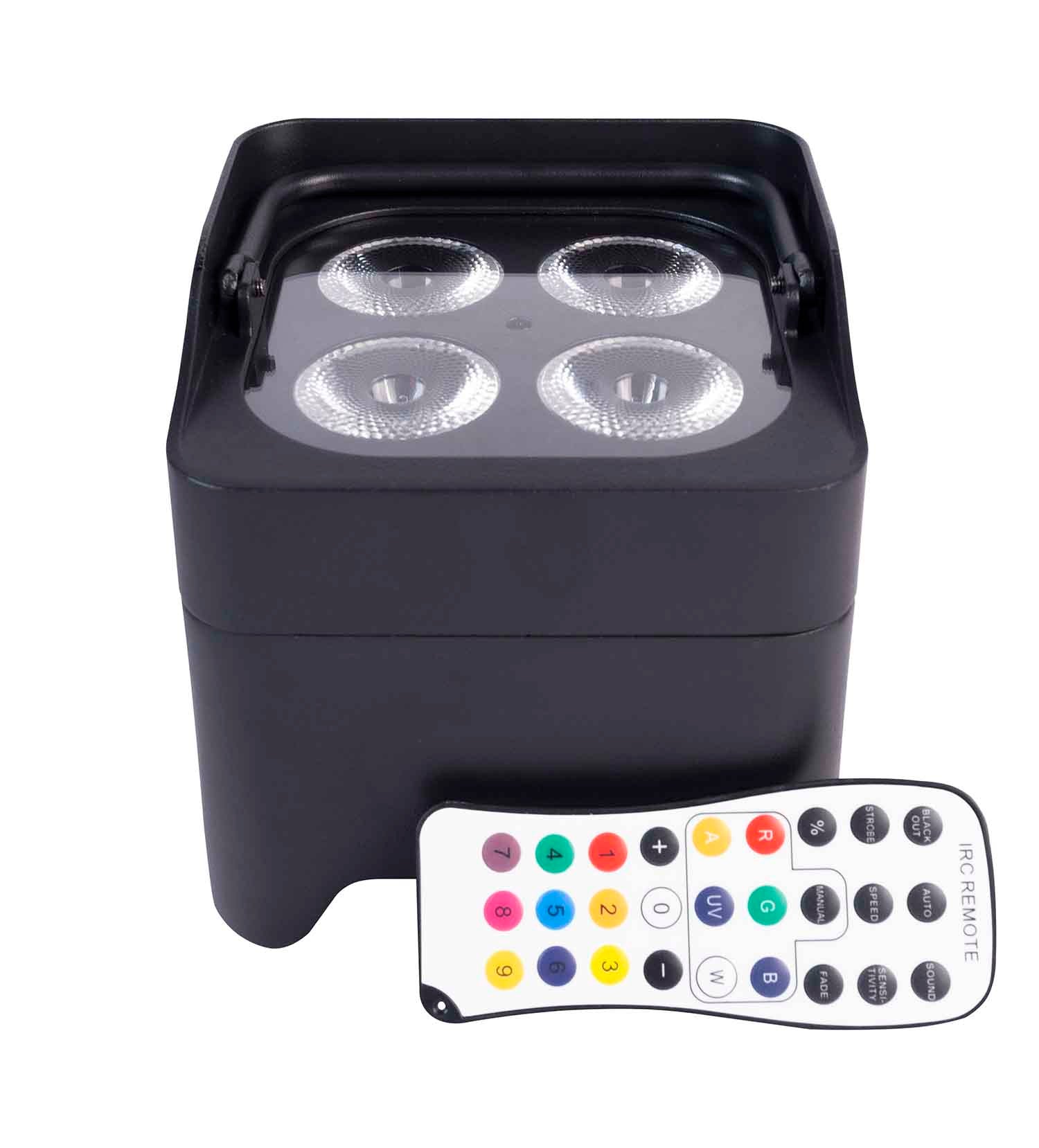 Colorkey CKW-6024 MobilePar Mini Hex 4 Bundle with Carrying Case - 4 Pack Uplights - Hollywood DJ