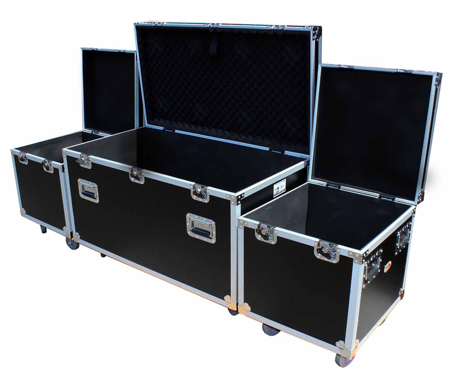 ProX XS-UTL3PKG Utility Storage ATA Style Road Cases 1 Large and 2 Half Size - 3 Case Package - Hollywood DJ