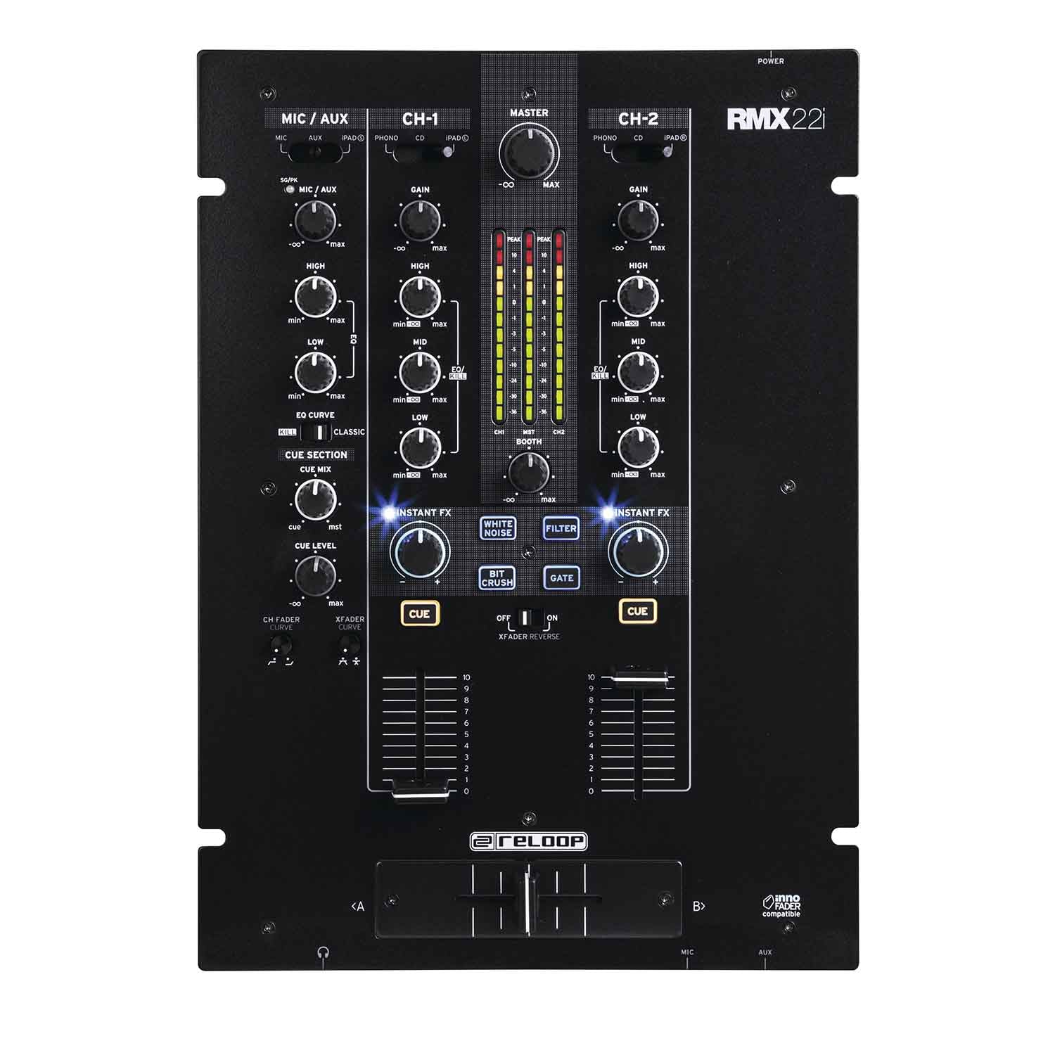 Reloop RMX-22I, 2+1 Channel Digital Club DJ Mixer - Hollywood DJ