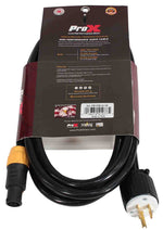 ProX XC-TR1FE12-10, 12AWG 120VAC Male Edison NEMA 5-15P to Male Cable for Powercon Compatbile Devices - 10 Feet - Hollywood DJ