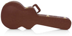 Gator Cases GW-335-BROWN Deluxe Wood Case for Semi-Hollow Guitars - Brown - Hollywood DJ