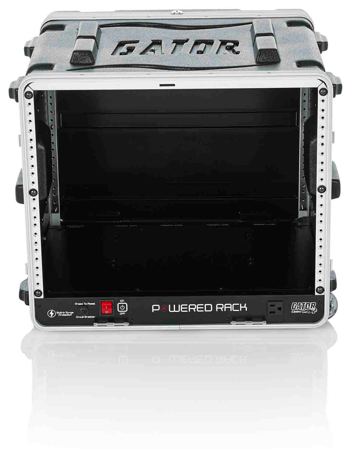 Gator Cases GRR-8PL-US Powered Rolling Molded 8U Rack Case - Hollywood DJ