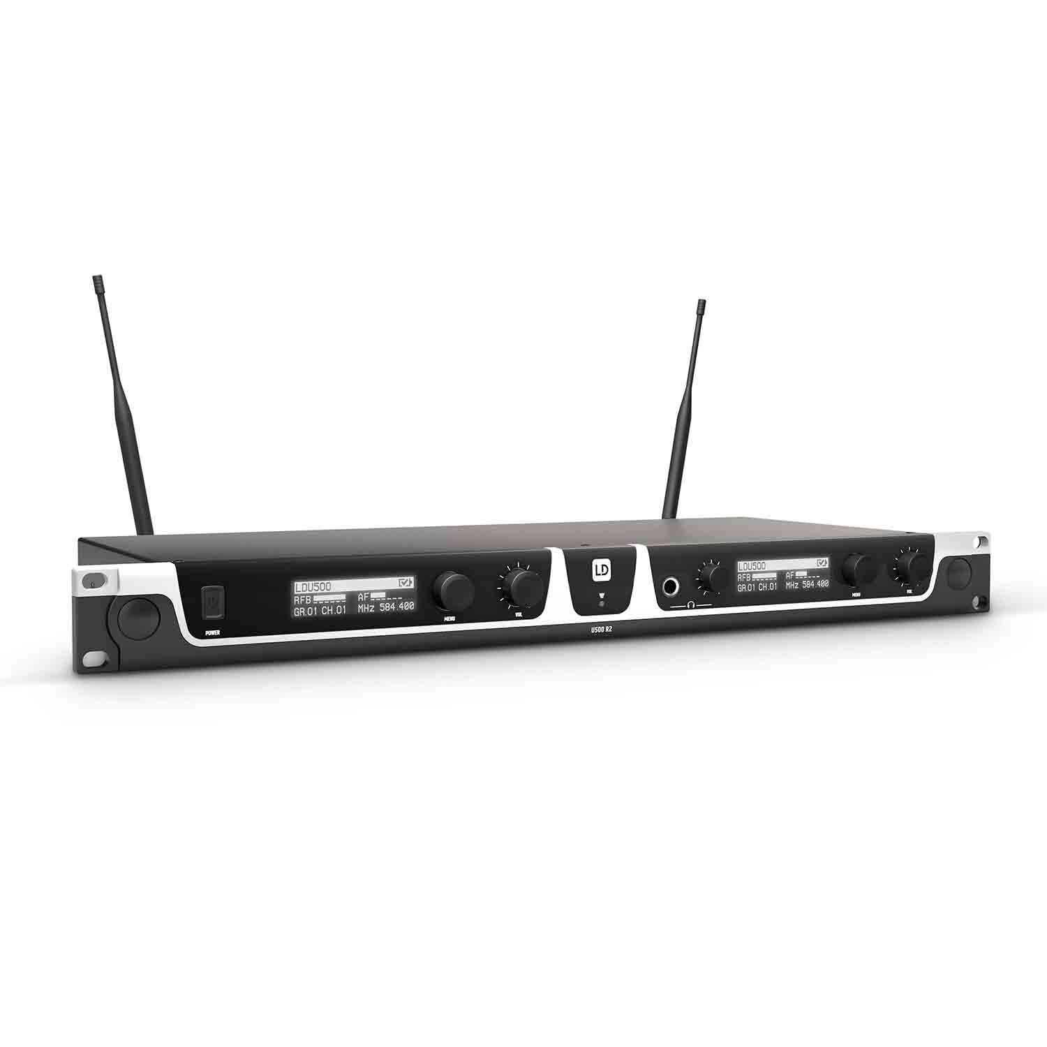LD Systems U505 BPHH 2 Wireless Microphone System with 2 x Bodypack and 2 x Headset Beige - Hollywood DJ