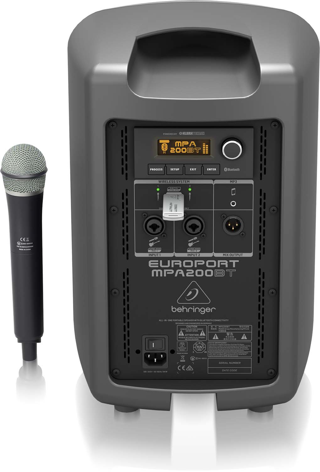 Open Box: Behringer MPA200BT All-in-One Portable 200W Speaker With Wireless Mic and Bluetooth - Hollywood DJ