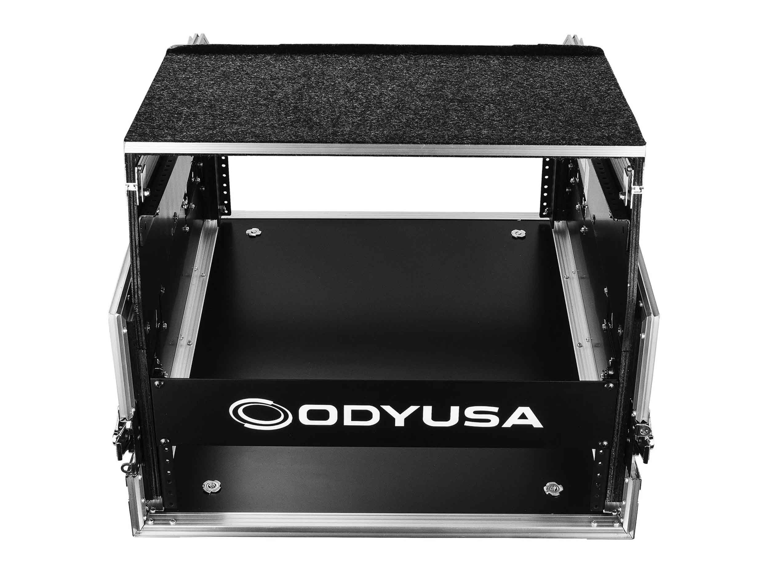 Odyssey FZGS1404, 14U Top Slanted 4U Bottom Vertical Pro Combo Rack Case with Glide Platform - Hollywood DJ