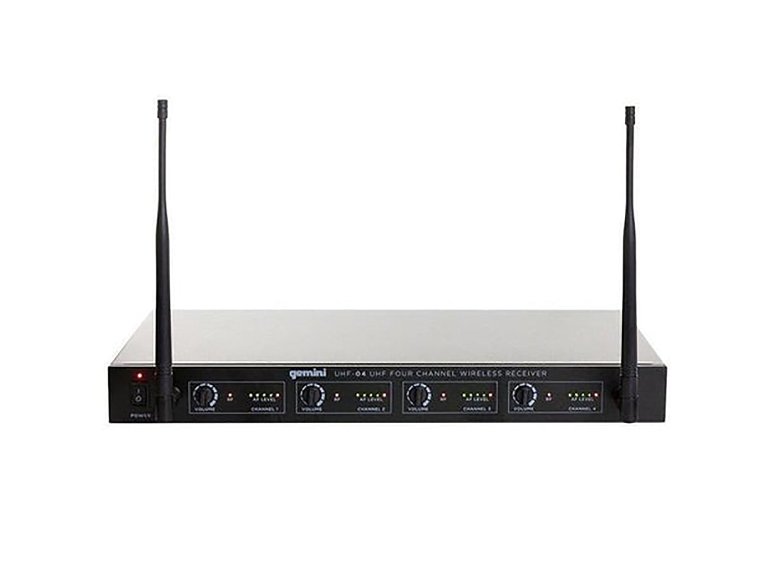 Gemini Sound UHF-04M, 4-Channel Wireless Handheld Microphone System - Hollywood DJ