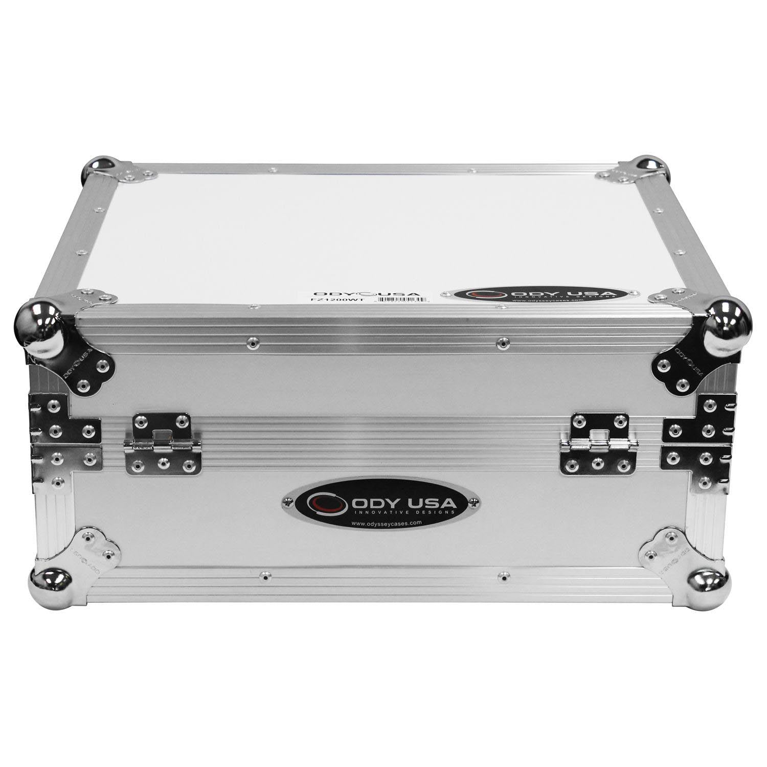 Odyssey FZ1200WT Universal White Turntable Flight Case - Hollywood DJ