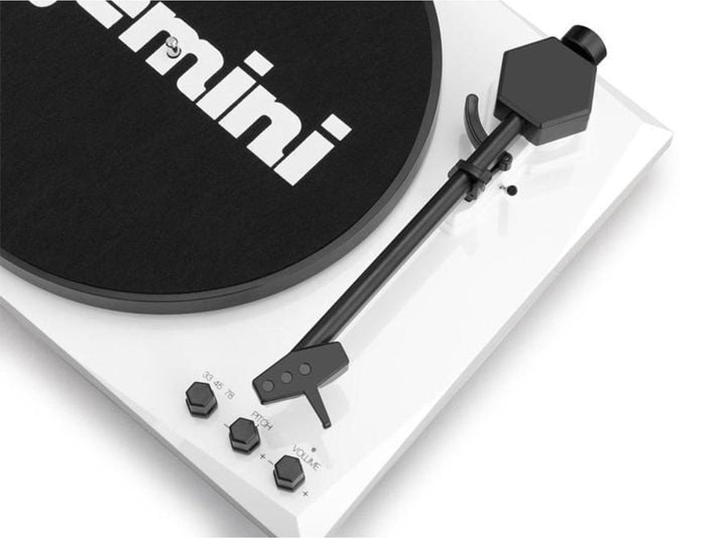 Gemini Sound TT-900BW Stereo Turntable System - Black/White - Hollywood DJ