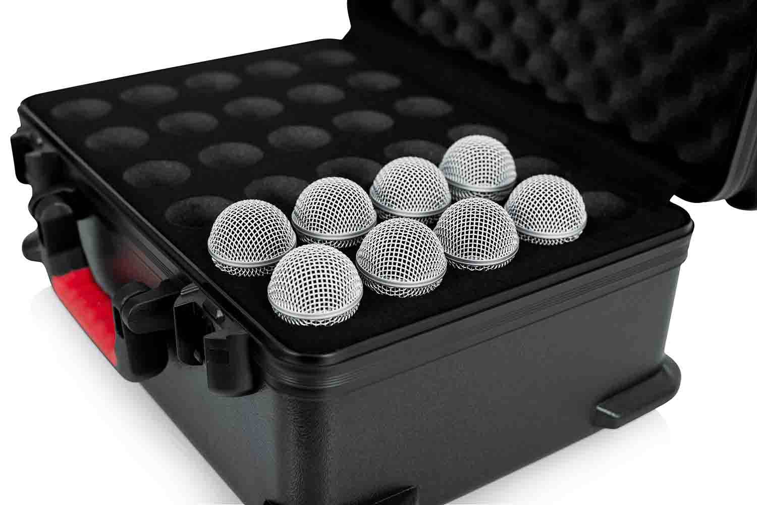 Gator Cases GTSA-MIC30 DJ Case for 30 Wired Microphones with Foam - Hollywood DJ