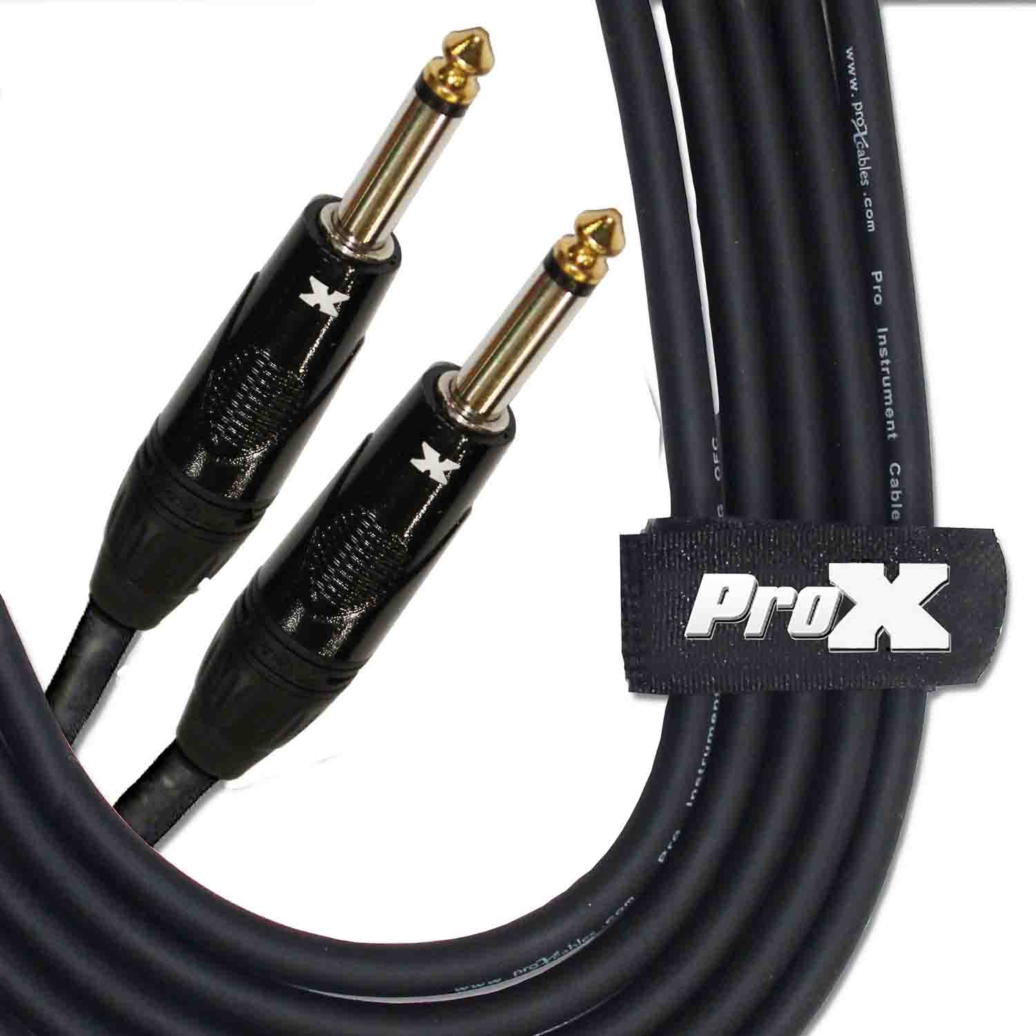 Prox XC-PP03 Unbalanced 1/4" TS-M to 1/4" TS-M High Performance Audio Cable - 3 Feet - Hollywood DJ