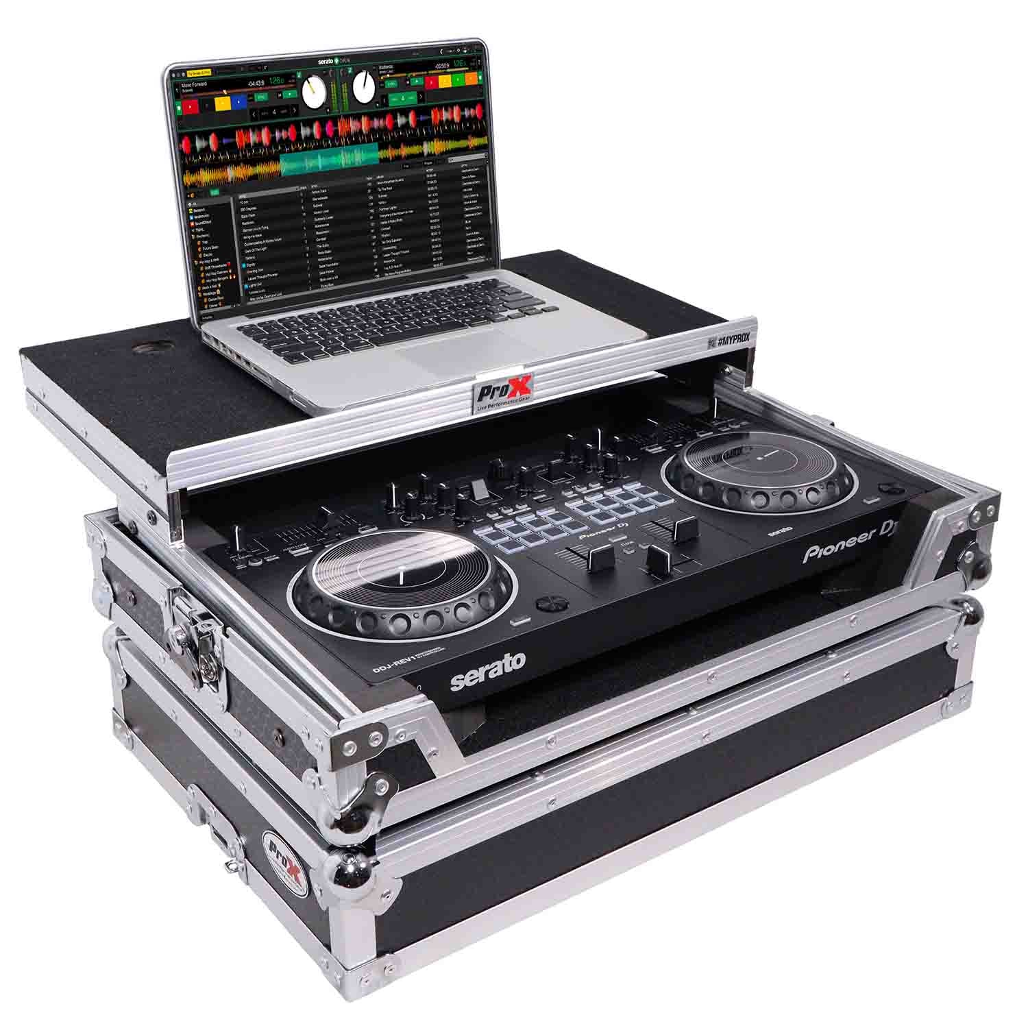 B-Stock: ProX X-DDJREV1LT Flight Case for Pioneer DDJ-REV1 Digital Controller with Sliding Laptop Shelf - Hollywood DJ