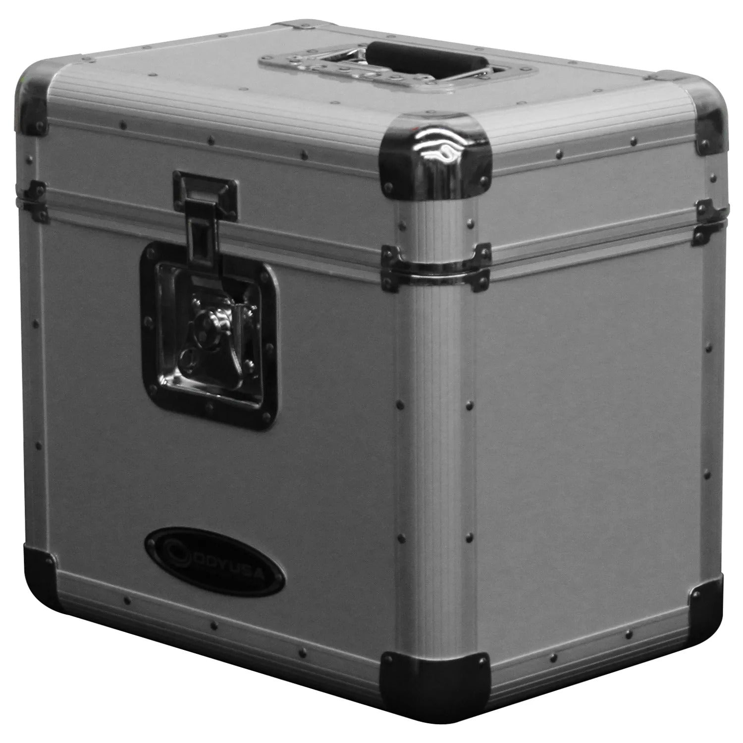 B-Stock: Odyssey KLP2SIL, KROM Series Silver Stackable Record / Utility Case For 70 12″ Vinyl Records And LPs - Hollywood DJ