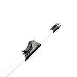 Gravity GMS4322W Microphone Stand With Folding Tripod Base and 2-Point Adjustment Telescoping Boom - White - Hollywood DJ