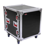 Gator Cases G-TOUR 12U CAST, 12U Standard Road Rack Case with Casters - Hollywood DJ