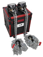 PROX XT-MCH2TX2-30FT Set of 2: 2 Ton Manual Chain Hoist 30 Ft (9 M) with Flight Case - Hollywood DJ