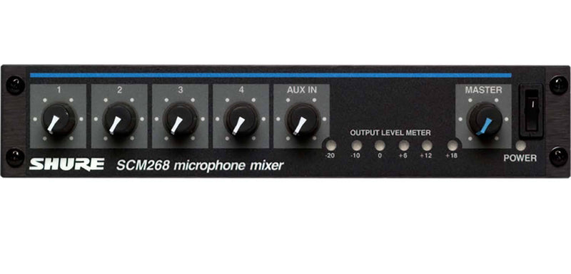 Shure SCM268 4-Channel Microphone Mixer - Hollywood DJ