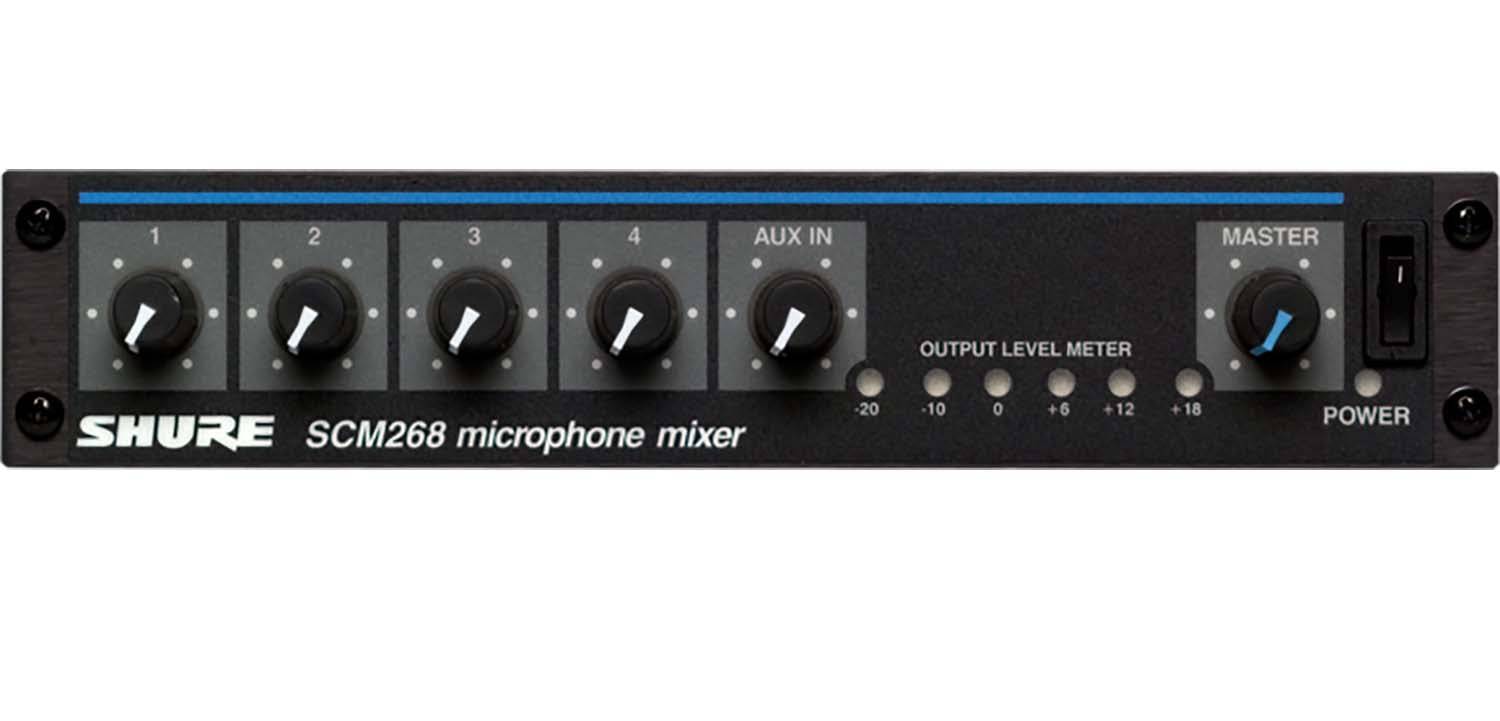 Shure SCM268 4-Channel Microphone Mixer - Hollywood DJ