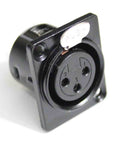 ProX XC-XLRF-PANEL Panel Mount Xlr-3 Pin Female Black - Hollywood DJ