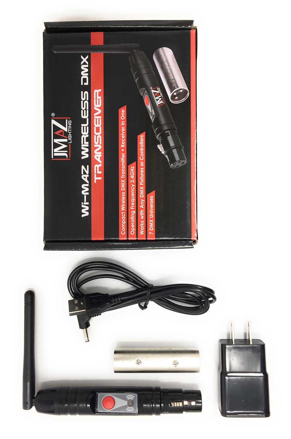 JMAZ JZ6002 Wi-MAZ Wireless DMX Transceiver With 7 Universe Control - Hollywood DJ