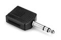 Hosa GPP-359, Dual 1/4" TRS Female to 1/4" TRS Male Adapter - Hollywood DJ