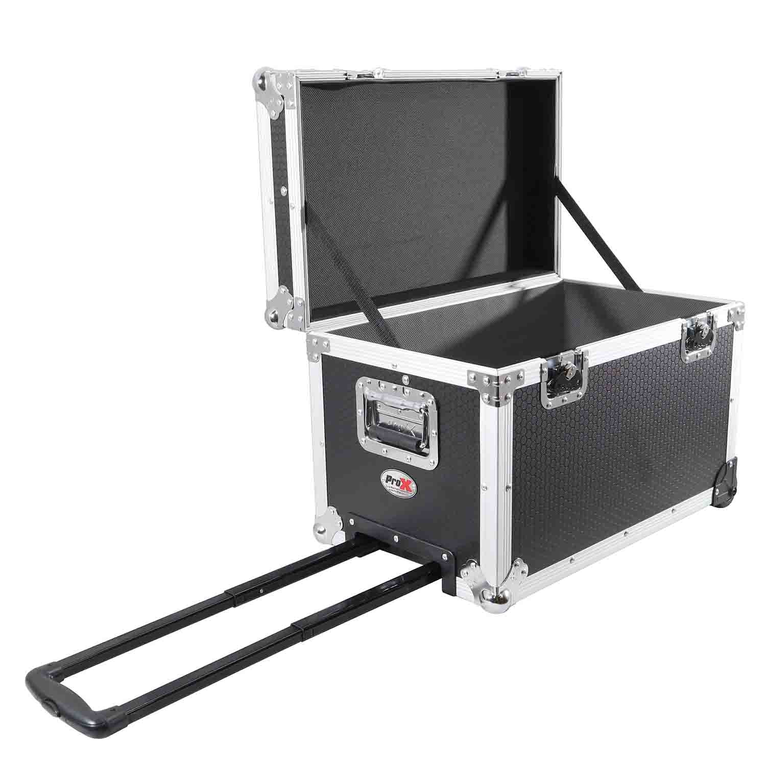 B-Stock: ProX T-UTIHW MK2 Roll-Away Utility Case with Retractable Handle and Low-Profile Recessed Wheels - Hollywood DJ