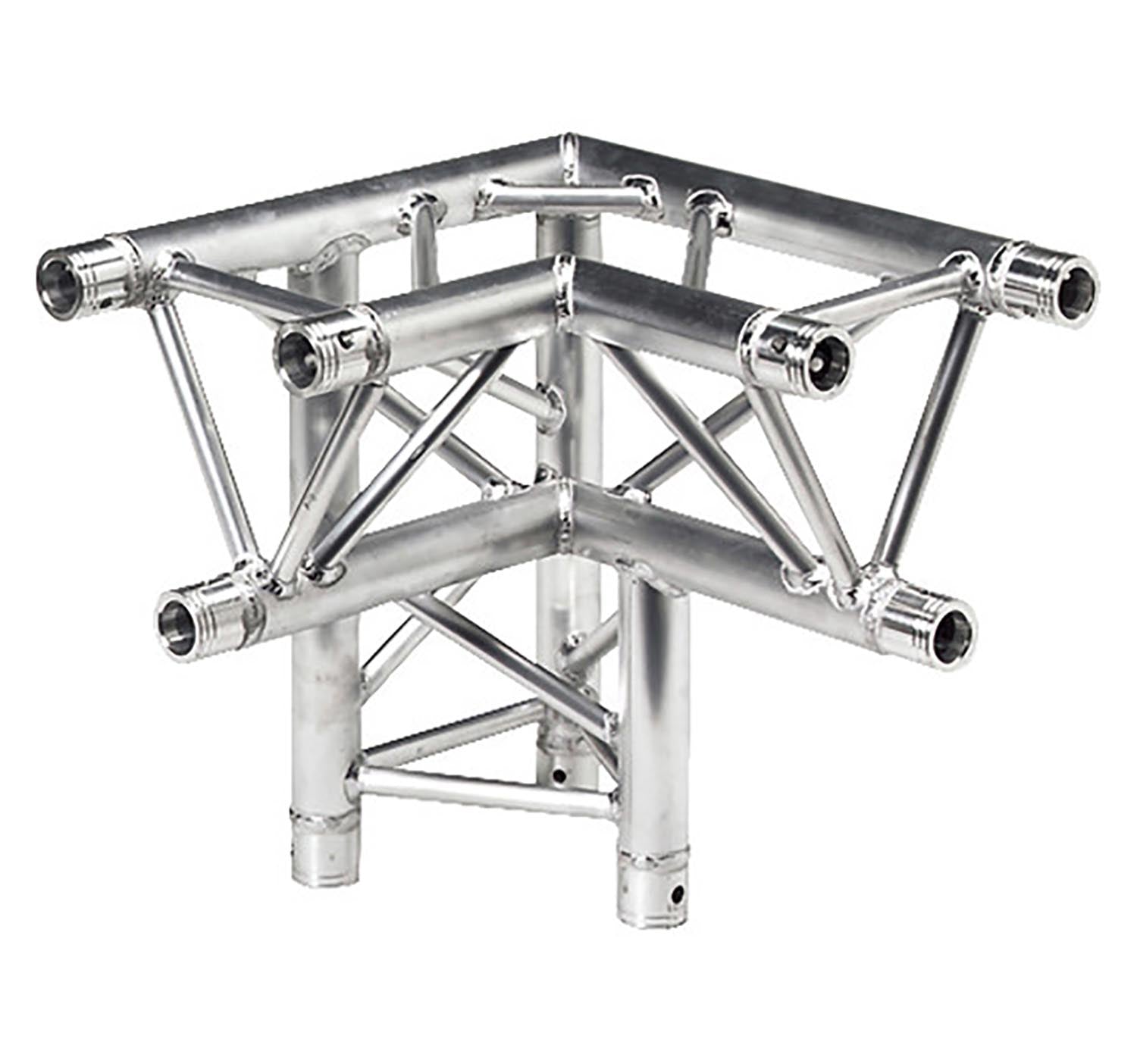 Global Truss TR-4093-DL, Three Way 90 Degree Apex Down Left Corner for F33 Triangular Truss System - 1.64 FT - Hollywood DJ