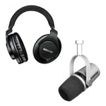 Shure Podcast Package with SRH440A Studio Headphones and MV7-S USB Podcast Microphone - Hollywood DJ