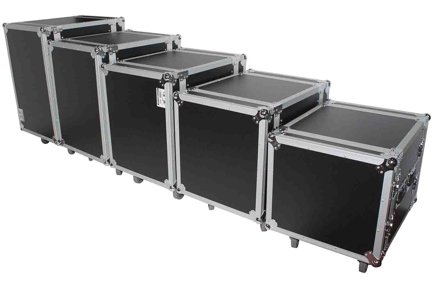 ProX XS-18R18W 18U Space Amp Rack Mount ATA Flight Case with Casters - 18 Inch - Hollywood DJ