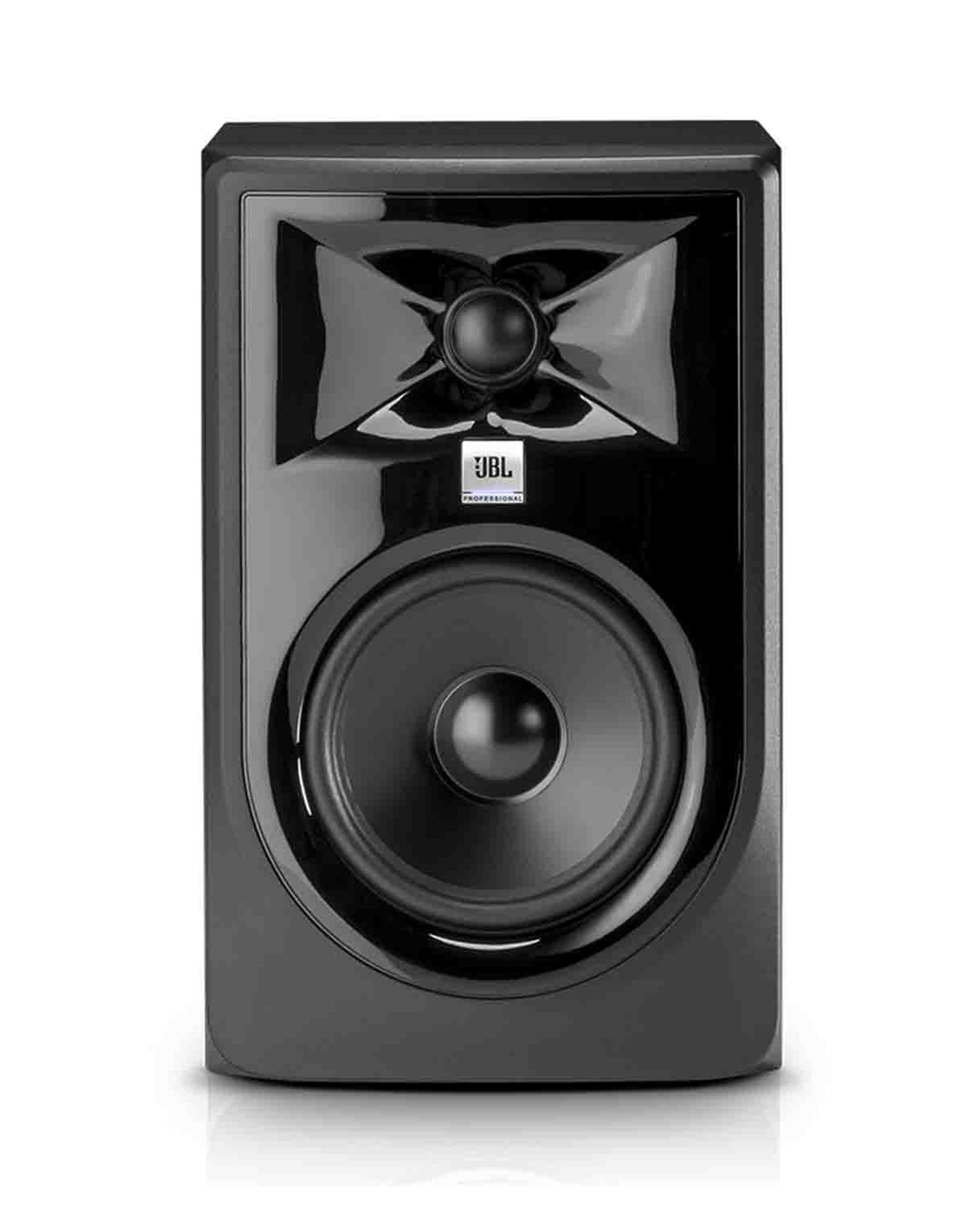 JBL 305P MkII Studio Monitor Package with Black Stands Pair and 8-Pack Pyramid Panel - Hollywood DJ