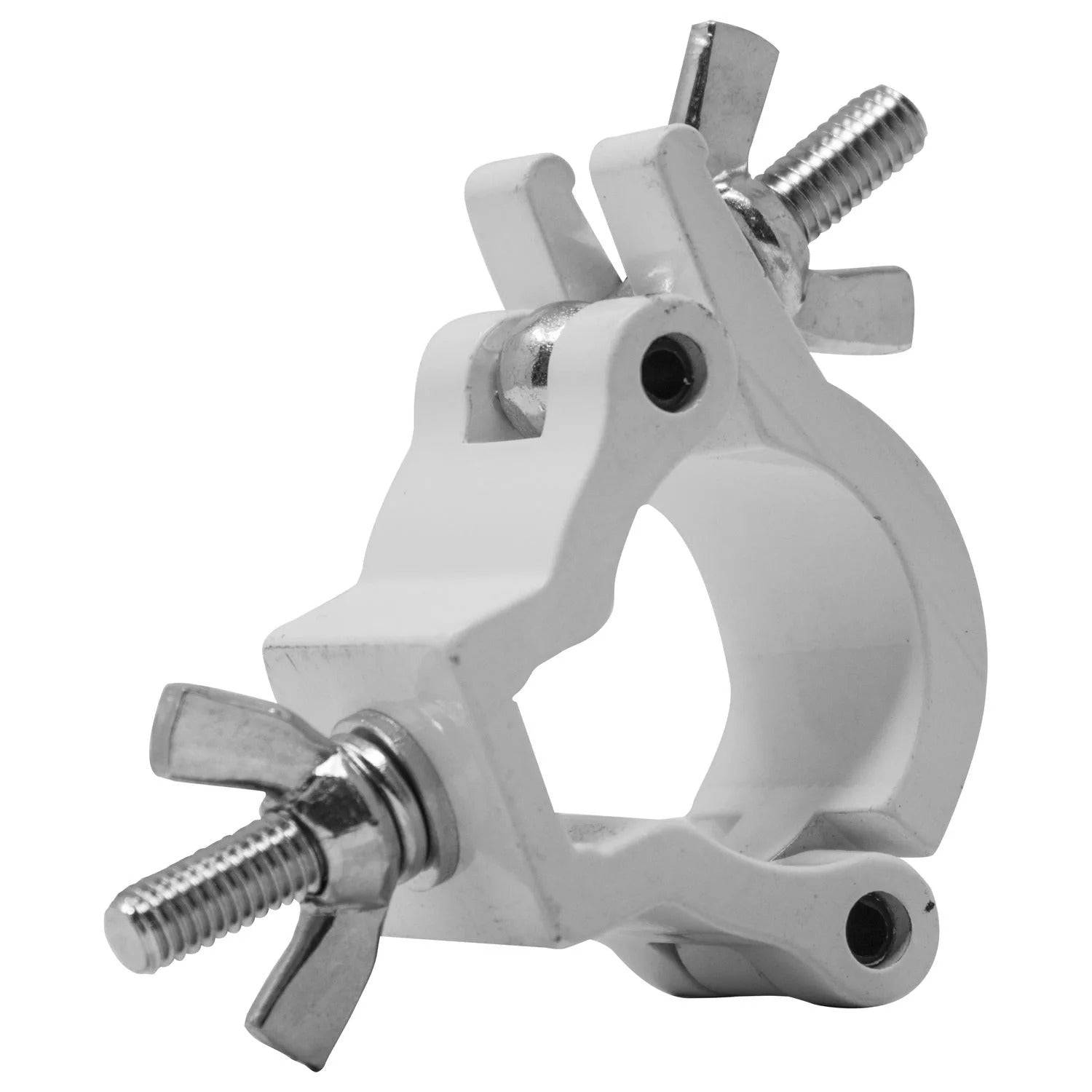 Odyssey LAC25SW, Aluminum Small Mini Clamp With A Hex Bolt And Wing Nut White Finish - Hollywood DJ