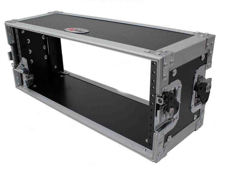 ProX X-4U7D 4U Deluxe Effects Rack 7" Deep Rail to Rail with Handle - Hollywood DJ