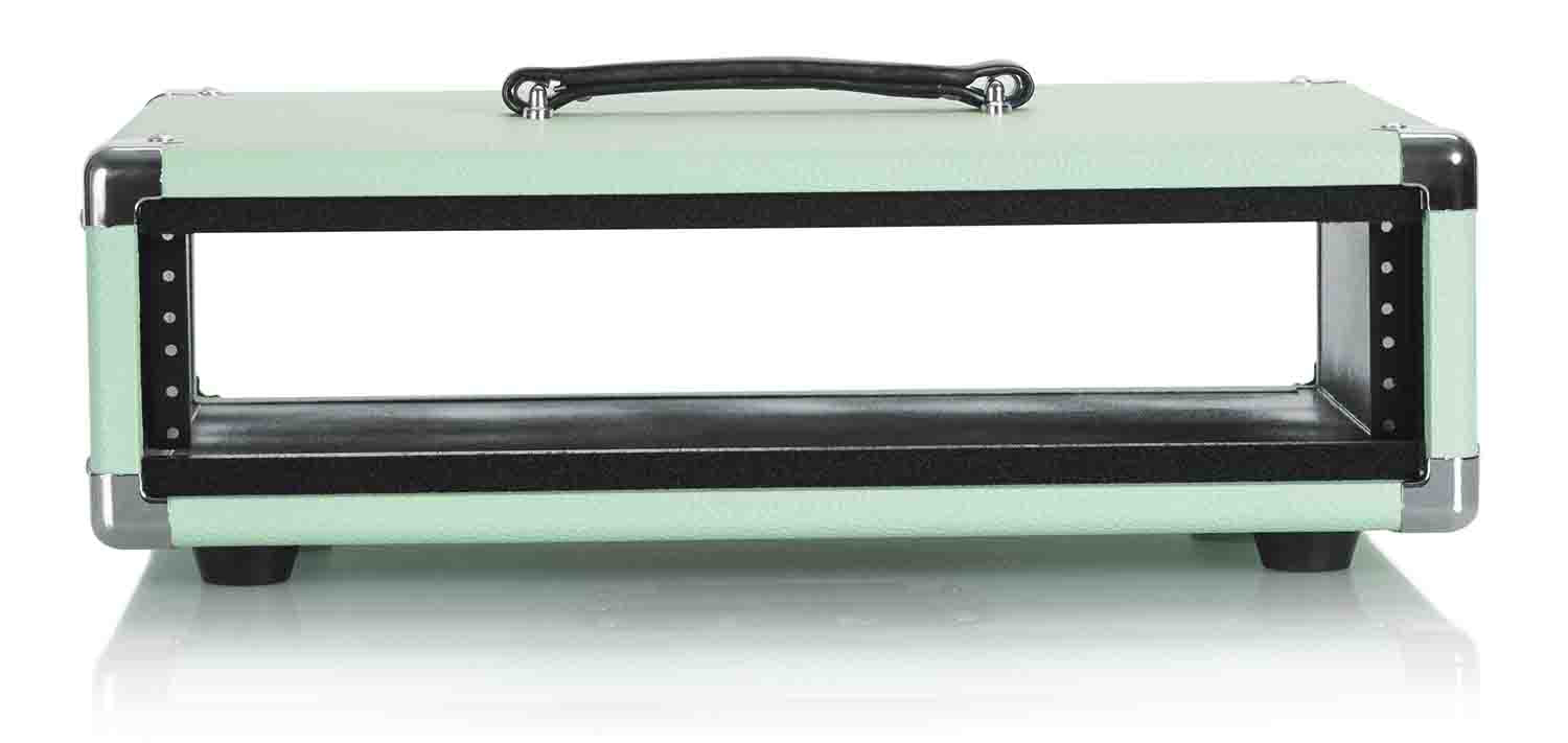 Gator Cases GR-RETRORACK-2SG Vintage Amp Vibe Rack Case - 2U Seafoam Green - Hollywood DJ