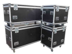 ProX XS-UTL246036W Heavy-Duty Truck Pack Utility Flight Case W-Divider, Tray Kit and 4" Casters - 24"X60"X36" - Hollywood DJ
