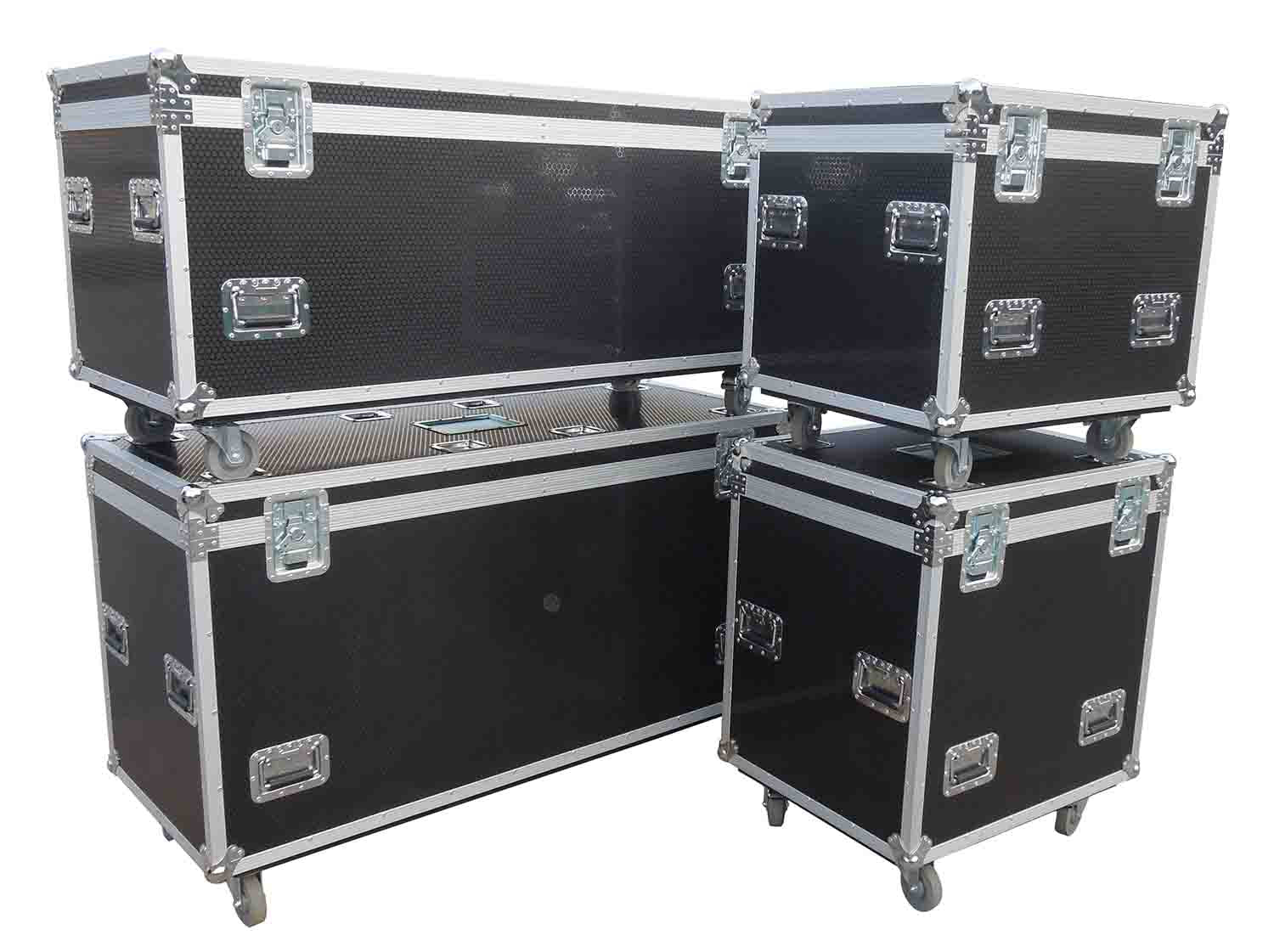 ProX XS-UTL246036W Heavy-Duty Truck Pack Utility Flight Case W-Divider, Tray Kit and 4" Casters - 24"X60"X36" - Hollywood DJ