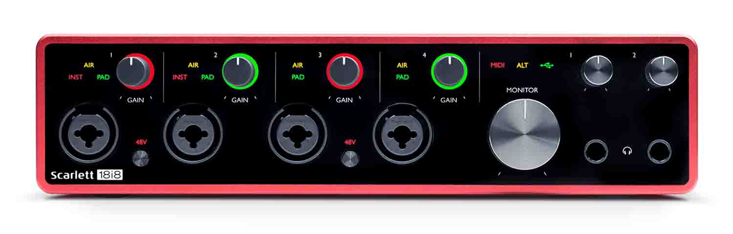 Focusrite SCARLETT-18I8-3G 18x8 USB Audio/MIDI Interface - Hollywood DJ